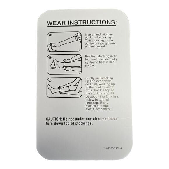 Futuro Anti-Embolism Knee Length Closed Toe Stockings Medium White - Picture 6 of 11